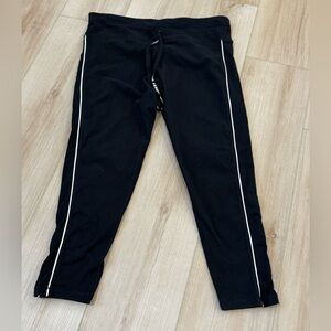 DKNY Sport Black Athletic Jogger Pants w/ Reflective Side Stripe | Size XL